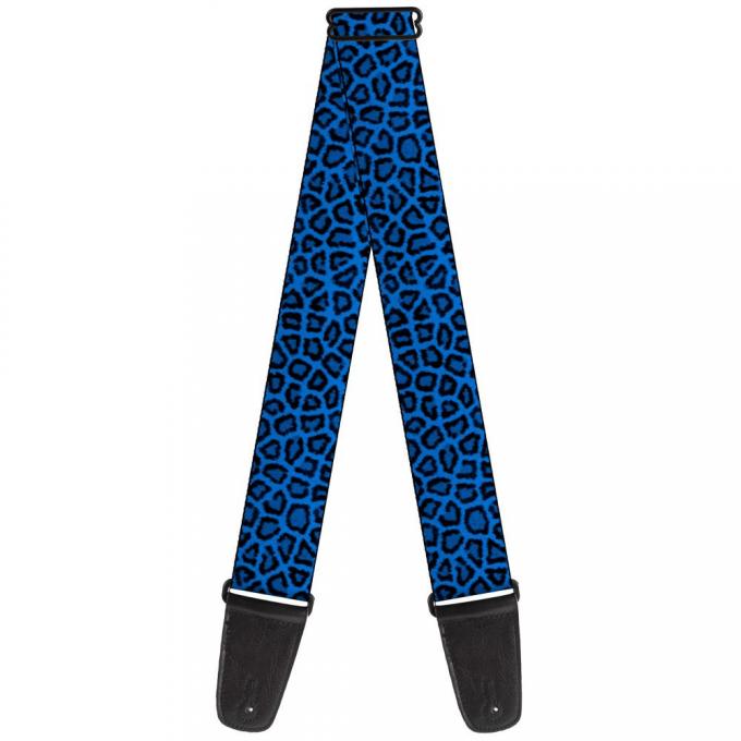 Guitar Strap - Leopard Turquoise
