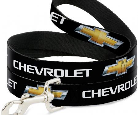 Dog Leash Chevy Bowtie Black/Gold Logo REPEAT