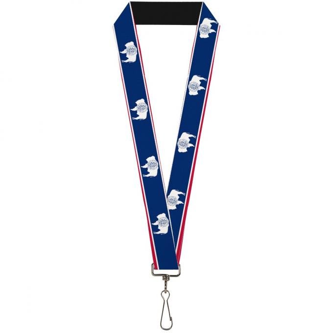 Buckle-Down Lanyard - Wyoming Flags