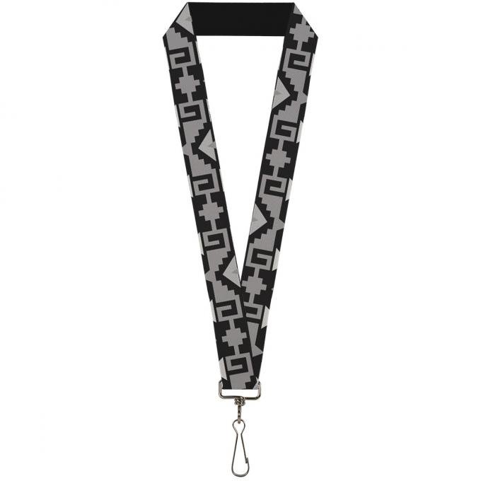 Buckle-Down Lanyard - Navajo2 Black/Gray