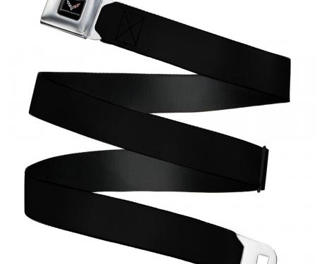 C7 Full Color Black Seatbelt Belt - Black Webbing