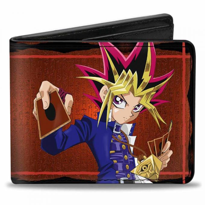 Bi-Fold Wallet - Yugi Pose + YU-GI-OH!/Hieroglyphics Reds