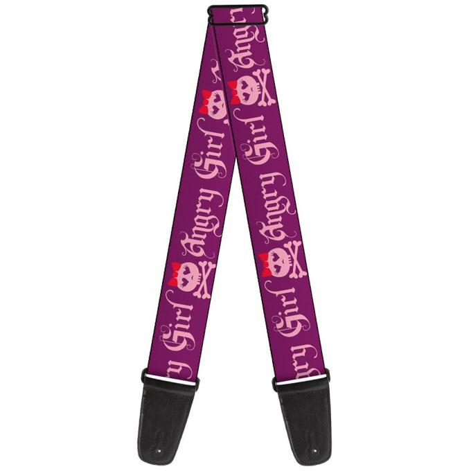 Guitar Strap - Angry Girl Purple/Pink
