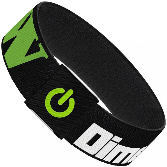 Elastic Bracelet - 1.0" - DIMENSION W Black/White/Green