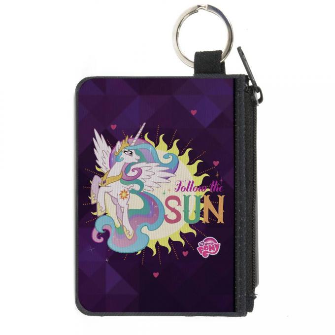 Canvas Zipper Wallet - MINI X-SMALL - Princess Celestia FOLLOW THE SUN Purples