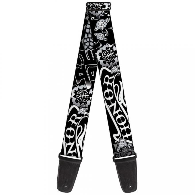 Guitar Strap - Honor Black/White