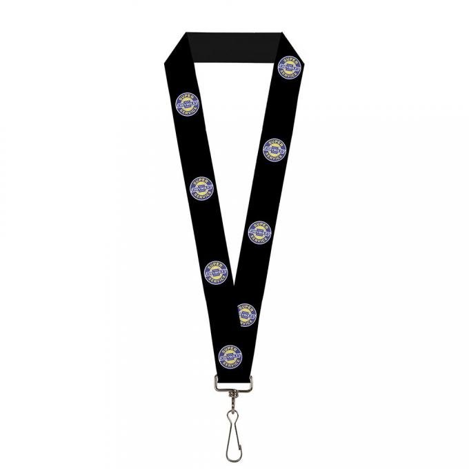 Lanyard - 1.0" - CHEVROLET SUPER SERVICE Logo Black/Blue/Yellow/White