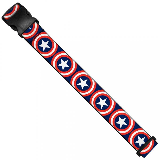 MARVEL UNIVERSE 
Luggage Strap - Captain America Shield Repeat Navy