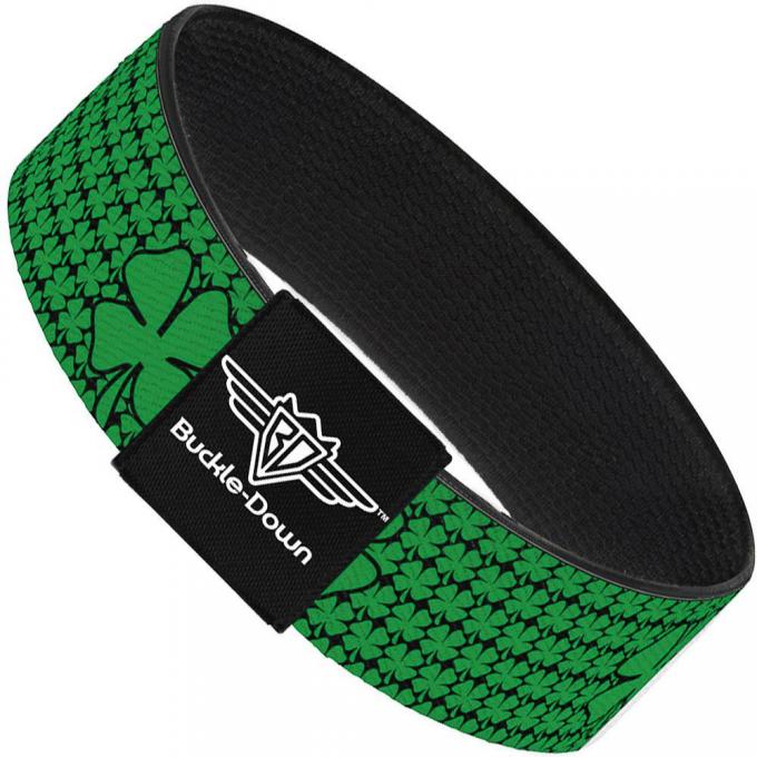 Buckle-Down Elastic Bracelet - St. Pat's Clovers/Green