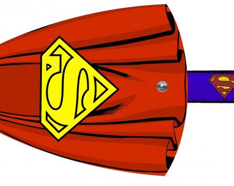 Dog Leash Cape - Superman Shield Red/Yellow Cape + Superman Shield Blue
