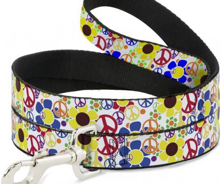 Buckle-Down Dog Leash - Flower Peace Power