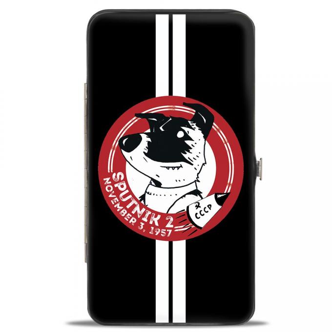 Hinged Wallet - SPUTNIK 2 Laika Dog Black/Red/White