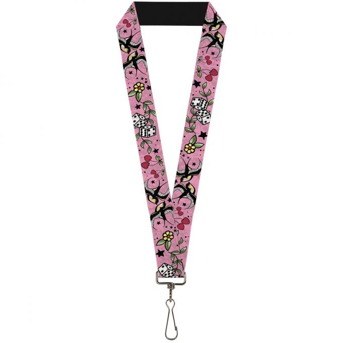 Buckle-Down Lanyard - Lucky C/U Pink