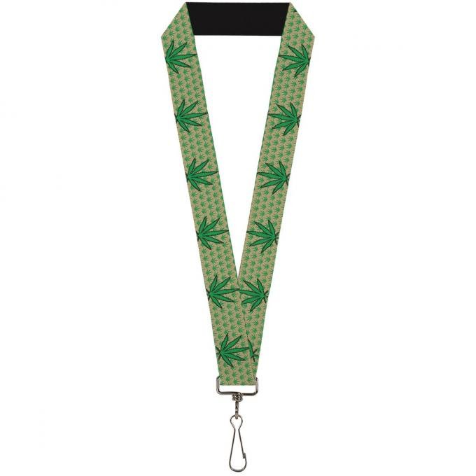 Buckle-Down Lanyard - Marijuana Garden Tan/Green