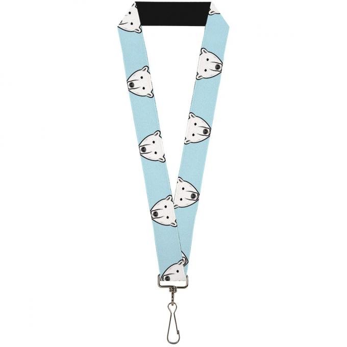 Buckle-Down Lanyard - Polar Bear Repeat Baby Blue