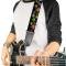 Guitar Strap - Multi Marijuana Leaves Black/Multi Color