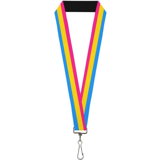 Buckle-Down Lanyard - Flag Pansexual Pink/Yellow/Blue