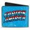 MARVEL COMICS 
Bi-Fold Wallet - Captain America Action Pose + CAPTAIN AMERICA Weathered Blue