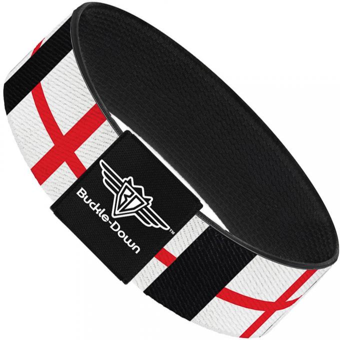 Buckle-Down Elastic Bracelet - England Flags