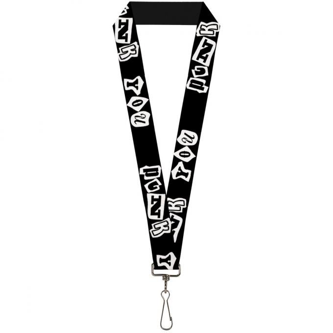 Buckle-Down Lanyard - Punk You Black/White