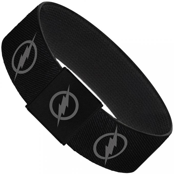 Elastic Bracelet - 1.0" - Reverse Flash Logo Black/Gray