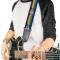 Guitar Strap - Nyan Cat w/Rainbow Streak Repeat Blue