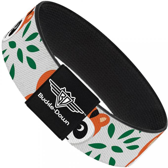 Buckle-Down Elastic Bracelet - Panda w/Tiger Hat