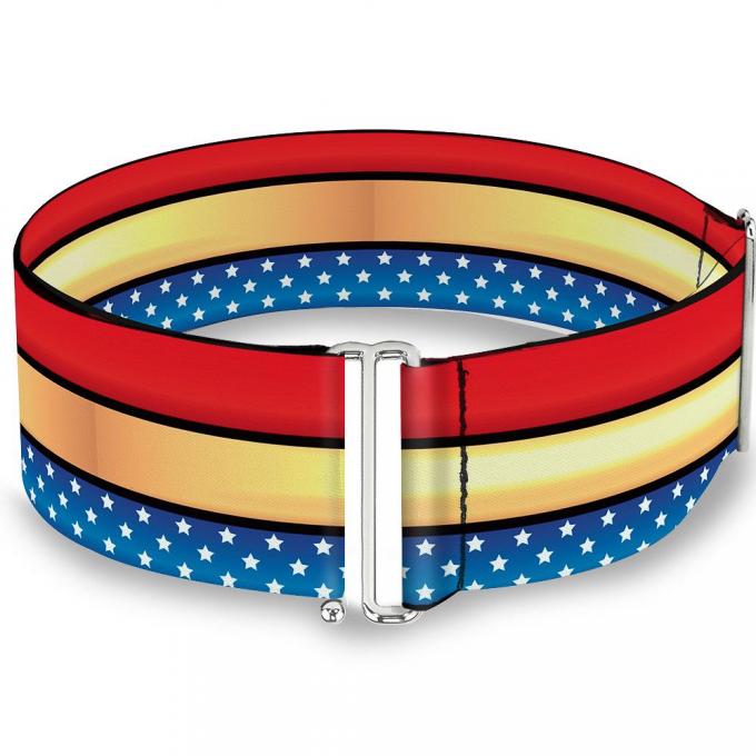 Cinch Waist Belt - Wonder Woman Stripe/Stars Red/Gold/Blue/White - ONE SIZE