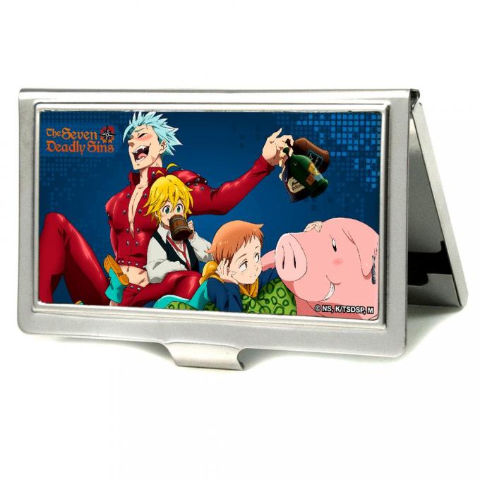 Business Card Holder - SMALL - THE SEVEN DEADLY SINS 4-Character Group Pose2 FCG Blues