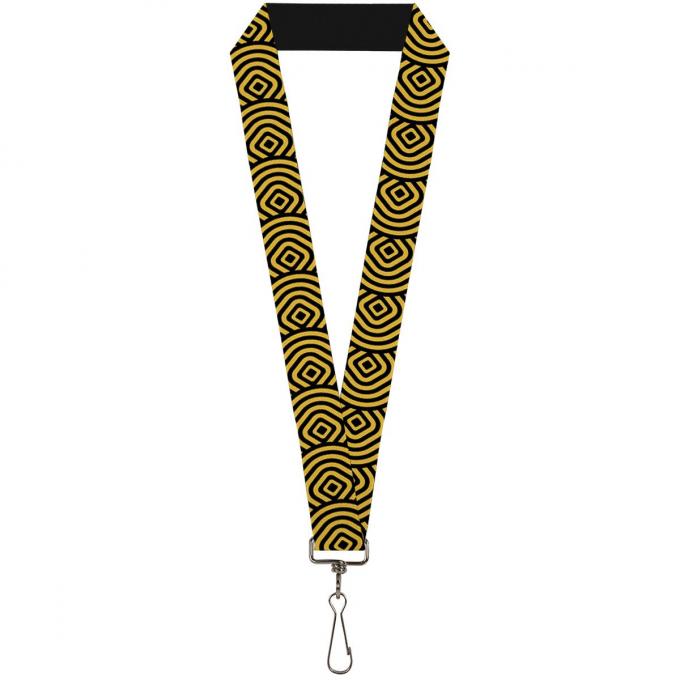 Buckle-Down Lanyard - Square Target Gold/Black