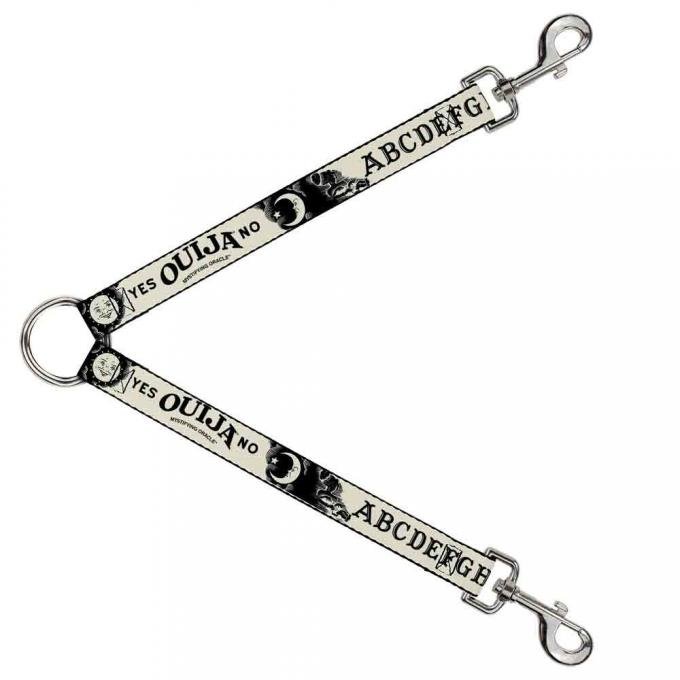 Dog Leash Splitter - Ouija Board Elements1 White/Black