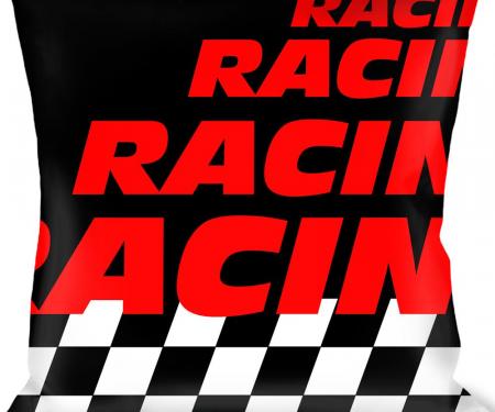 Buckle-Down Throw Pillow - RACING/Checker Black/White/Red