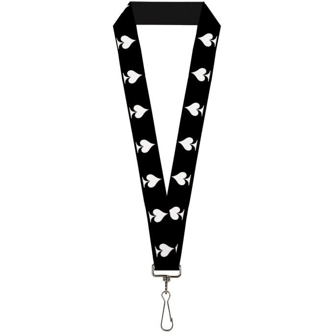 Buckle-Down Lanyard - Spade Black/White