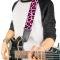 Guitar Strap - Leopard CLOSE-UP Pink