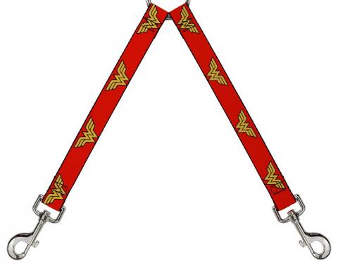 Dog Leash Splitter - Wonder Woman Logo Red