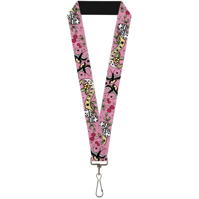 Buckle-Down Lanyard - Lucky Pink