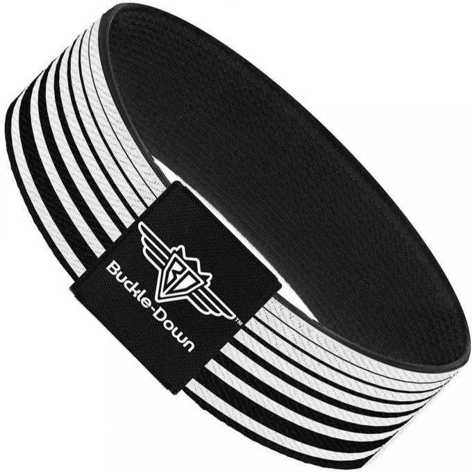 Buckle-Down Elastic Bracelet - Stripe Transition Black/White