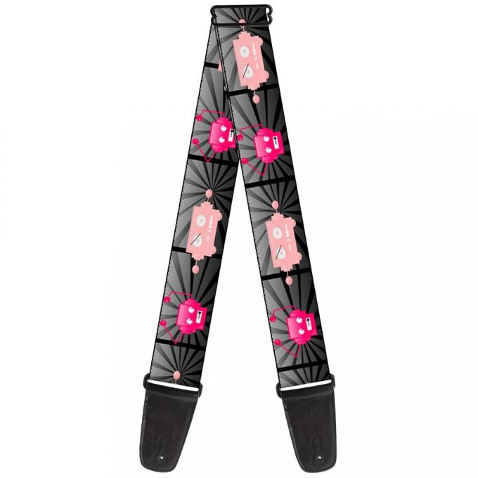 Guitar Strap - Hot Beat Bot Pink
