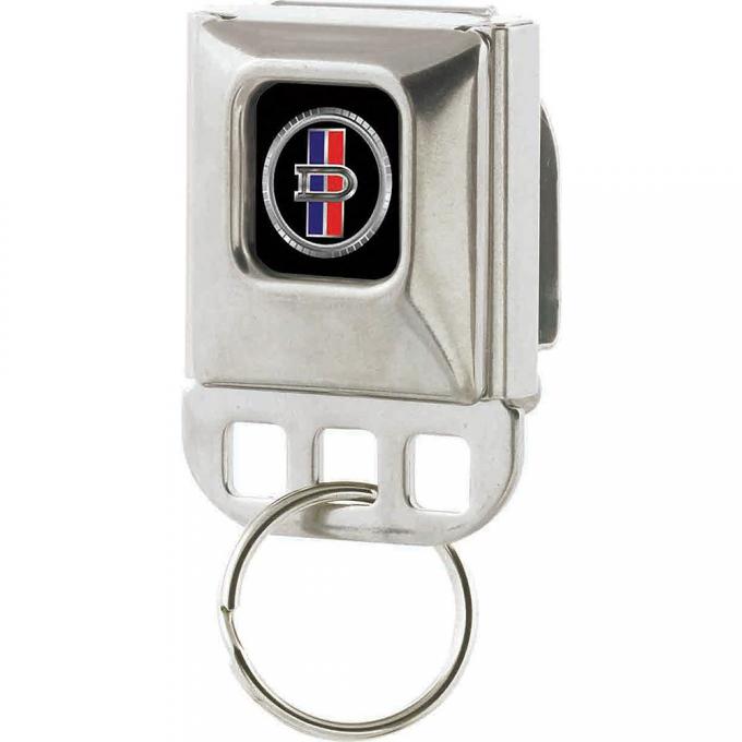 Keyholder - Datsun Grill Emblem Logo Full Color Black/Silver/Blue/Red