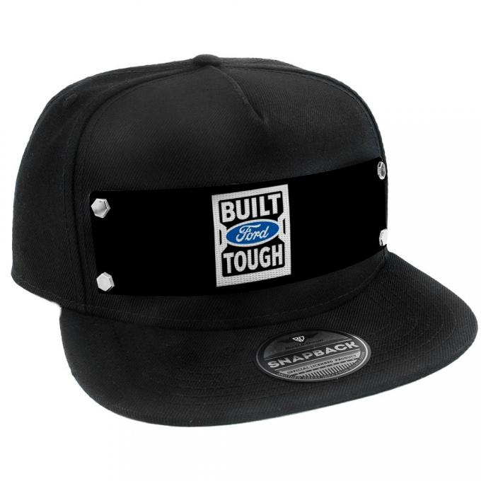 Embellishment Trucker Hat BLACK - BUILT FORD TOUGH Logo2 Black/White/Blue