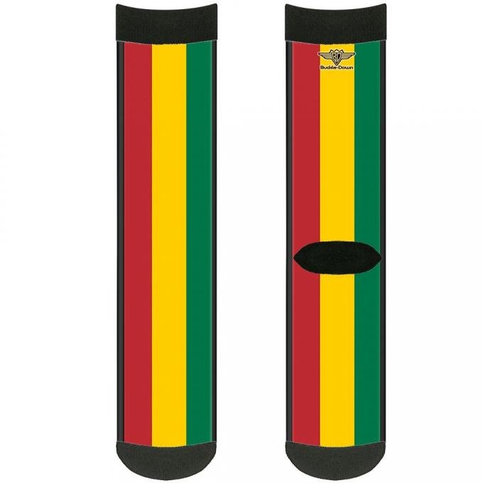 Sock Pair - Polyester - Rasta - CREW