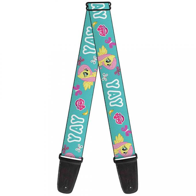 Guitar Strap - YAY w/Fluttershy Aqua