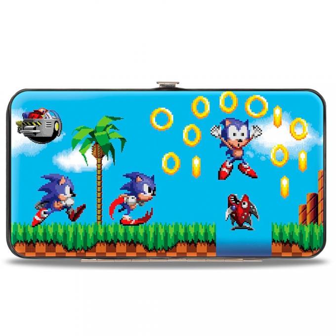 SONIC CLASSIC 
Hinged Wallet - Sonic Pixelated Run/Game Over Fall Scene