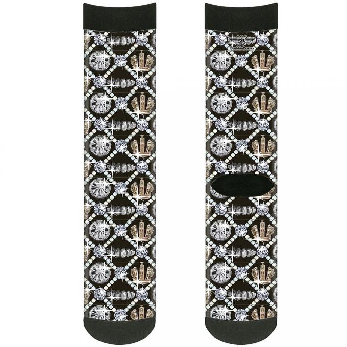 Sock Pair - Polyester - Bling - CREW
