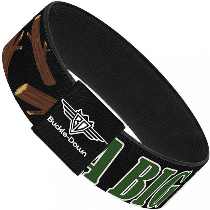 Buckle-Down Elastic Bracelet - ONE OF US LIKES BIG STICKS/Sticks Black/Brown/Green
