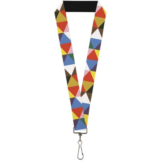 Buckle-Down Lanyard - Geometric Triangle Blocks Multi Color