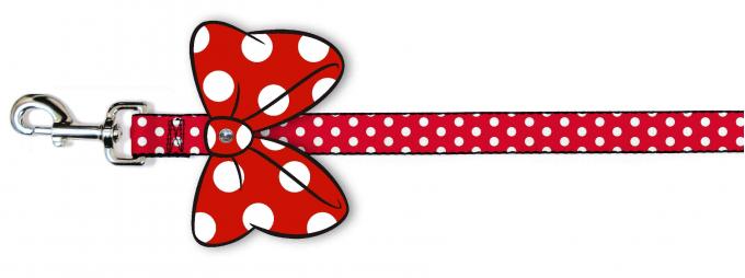 Dog Leash Cape - Minnie Mouse Bow Red/White/Black Cape + Minnie Mouse Polka Dots Red/White