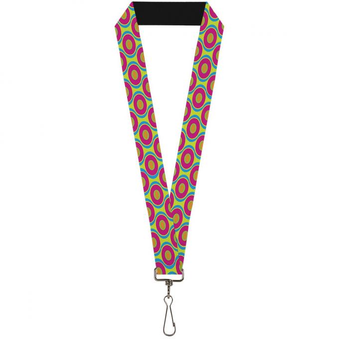 Buckle-Down Lanyard - Ogee Lime/Blue/Fuchsia/Orange
