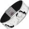 Elastic Bracelet - 1.0" - Aladdin & Jasmine Scenes Outline White/Black