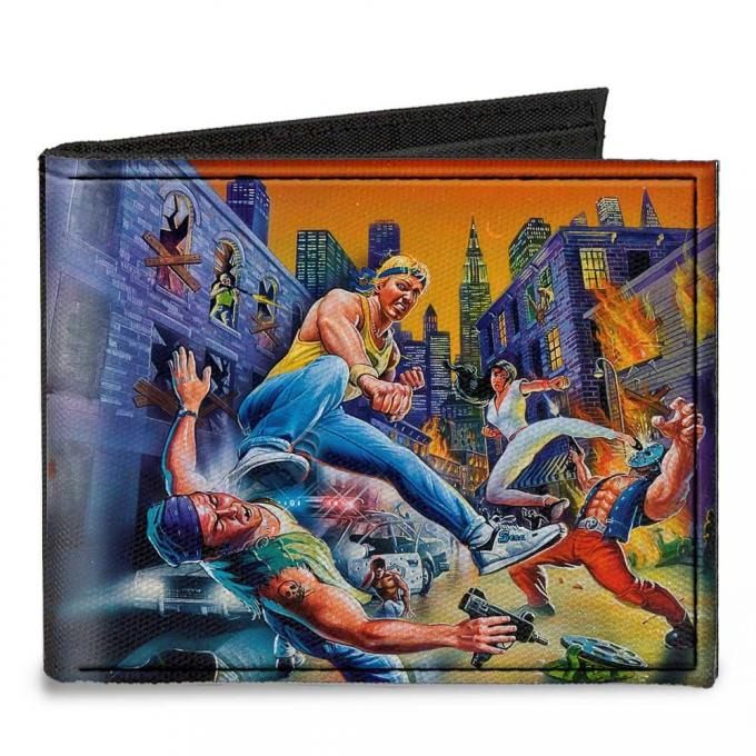 SEGA GENESIS 
Canvas Bi-Fold Wallet - Streets of Rage 8-Bit Box Cover Street Fight